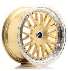 JR Wheels JR10 17x8 ET35 BLANK Gold w/ Machined Lip