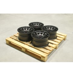 Set of JR11 16x8 ET25 4x100/114 Matt Black