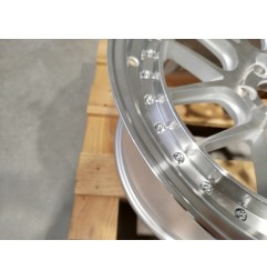 Set of JR40 19x9,5 ET22 + 19x11 ET22 5x114,3 Silver Machined Face
