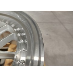 Set of JR40 19x9,5 ET22 + 19x11 ET22 5x114,3 Silver Machined Face