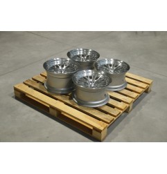 Set of JR10 15x8 ET20 + 15x9 ET0 4x108 Silver Machined Face
