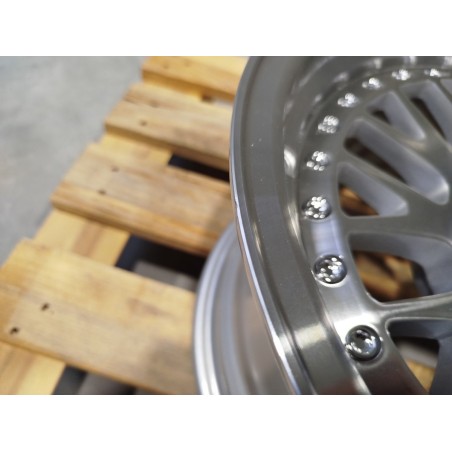 Set of JR10 15x8 ET20 + 15x9 ET0 4x108 Silver Machined Face