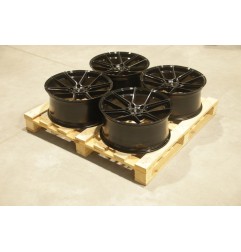 Set of JR30 20x9 ET29 5x130 Black Machined w/Tinted Face