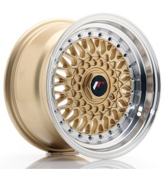 JR Wheels JR9 15x8 ET15 4x100/114 Gold w/ Machined Lip