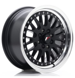 JR Wheels JR10 15x7 ET30 4x100/108 Matt Black w/ Machined Lip
