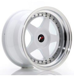 JR Wheels JR6 17x10 ET20 BLANK White w/ Machined Lip