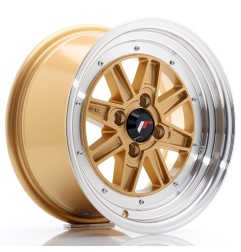 JR Wheels JR31 15x7.5 ET20 4x100 Gold w/ Machined Lip