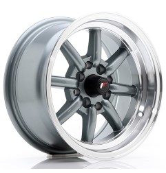 JR Wheels JR19 14x7 ET0 4x100/114 Gun Metal w/ Machined Lip