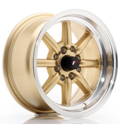 JR Wheels JR19 14x7 ET0 4x100/114 Gold w/ Machined Lip