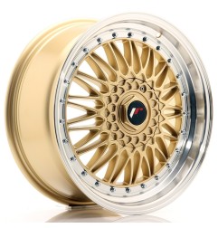 JR Wheels JR9 18x8 ET35 5x100/120 Gold w/ Machined Lip