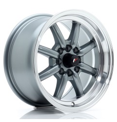 JR Wheels JR19 15x8 ET20 4x100/108 Gun Metal w/ Machined Lip