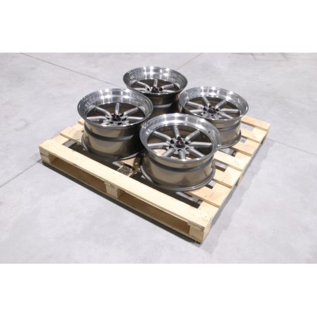 Set of JR19 17x8 ET0 + 17x9 ET-25 3x112 Gun Metal