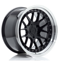 JR Wheels JR40 18x10,5 ET15-22 5H BLANK Gloss Black w/ Machined Lip