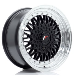 JR Wheels JR9 16x7,5 ET25 BLANK Gloss Black w/ Machined Lip