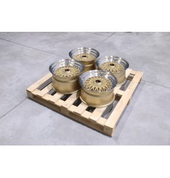 Set of JR9 16x8 ET25 + 16x9 ET20 3x112 Gold