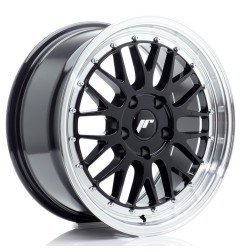 JR Wheels JR23 17x8 ET35 5x100 Gloss Black w/ Machined Lip