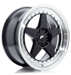 JR Wheels JR6 18x8,5 ET22 5x114,3/120 Gloss Black w/ Machined Lip
