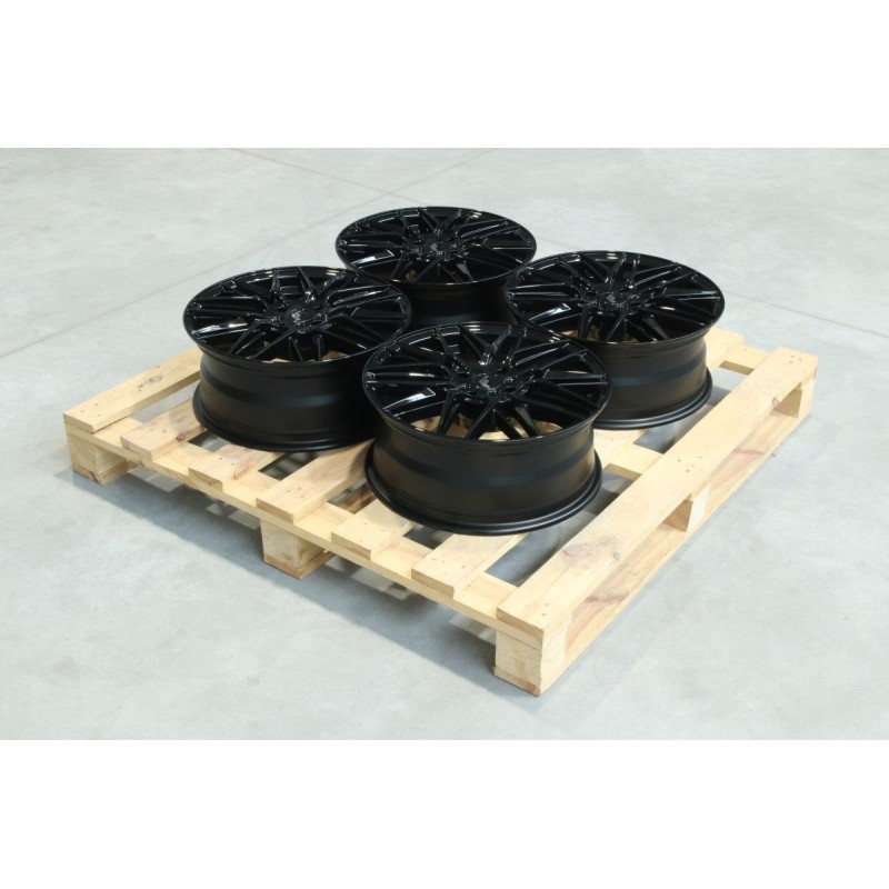 Set of JR28 17x7 ET20 4x108 Gloss Black