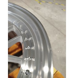 Set of JR40 19x9,5 ET28 + 19x11 ET22 5x112 Silver Machined Face