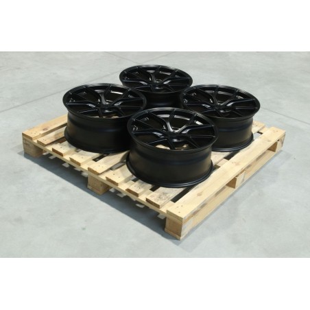 Set of SL01 17x7 ET35 + 17x7 ET40 5x100 Matt Black