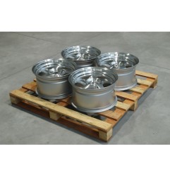 Set of JR15 17x9 ET25 5x100 Silver Machined Face